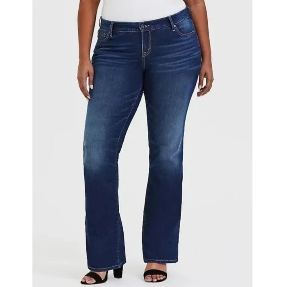 Torrid Relaxed Boot Jean Vintage Stretch Dark Wash Denim Jeans Sz 22 R Plus